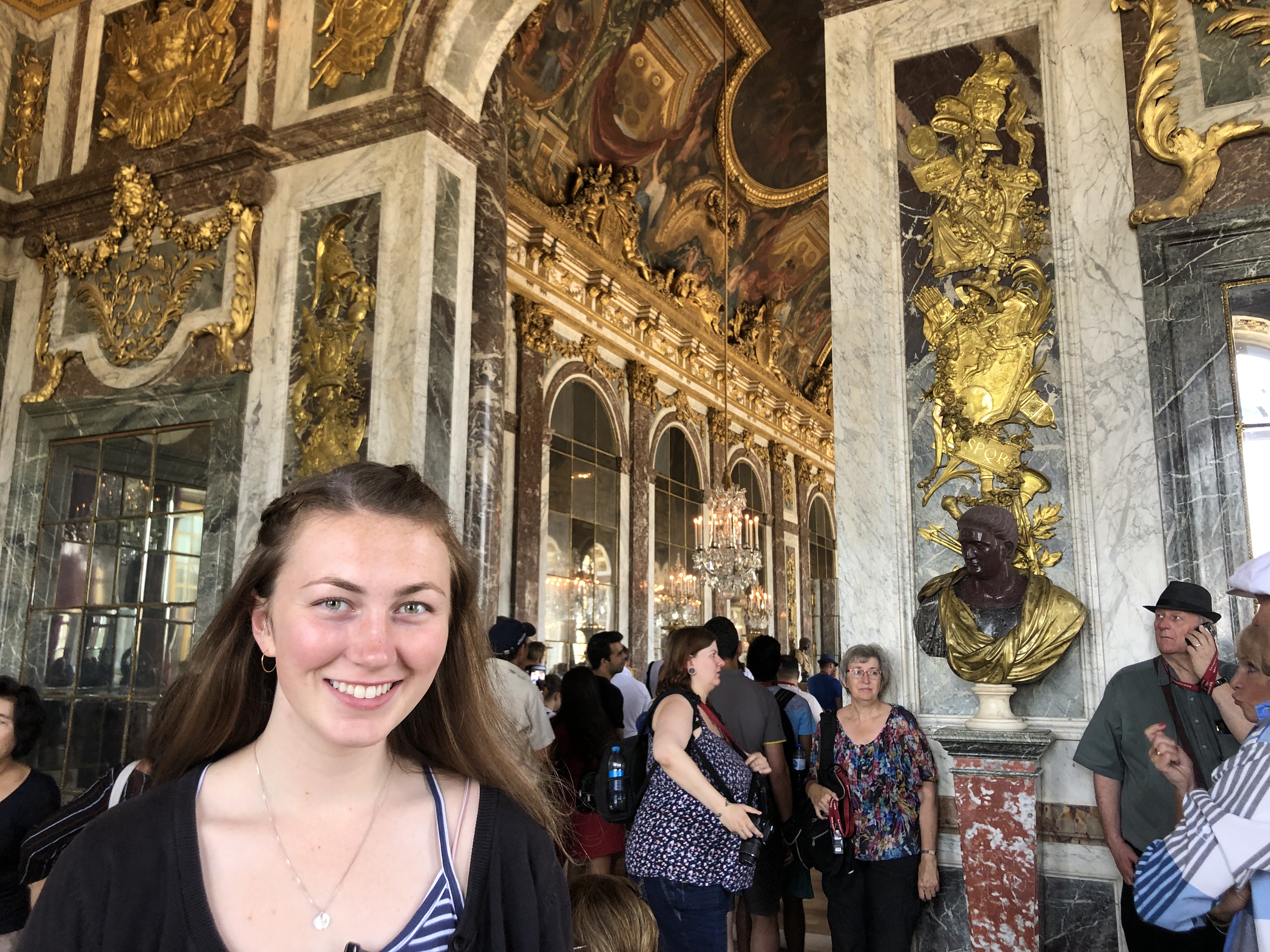Girl in the palace of Versailles