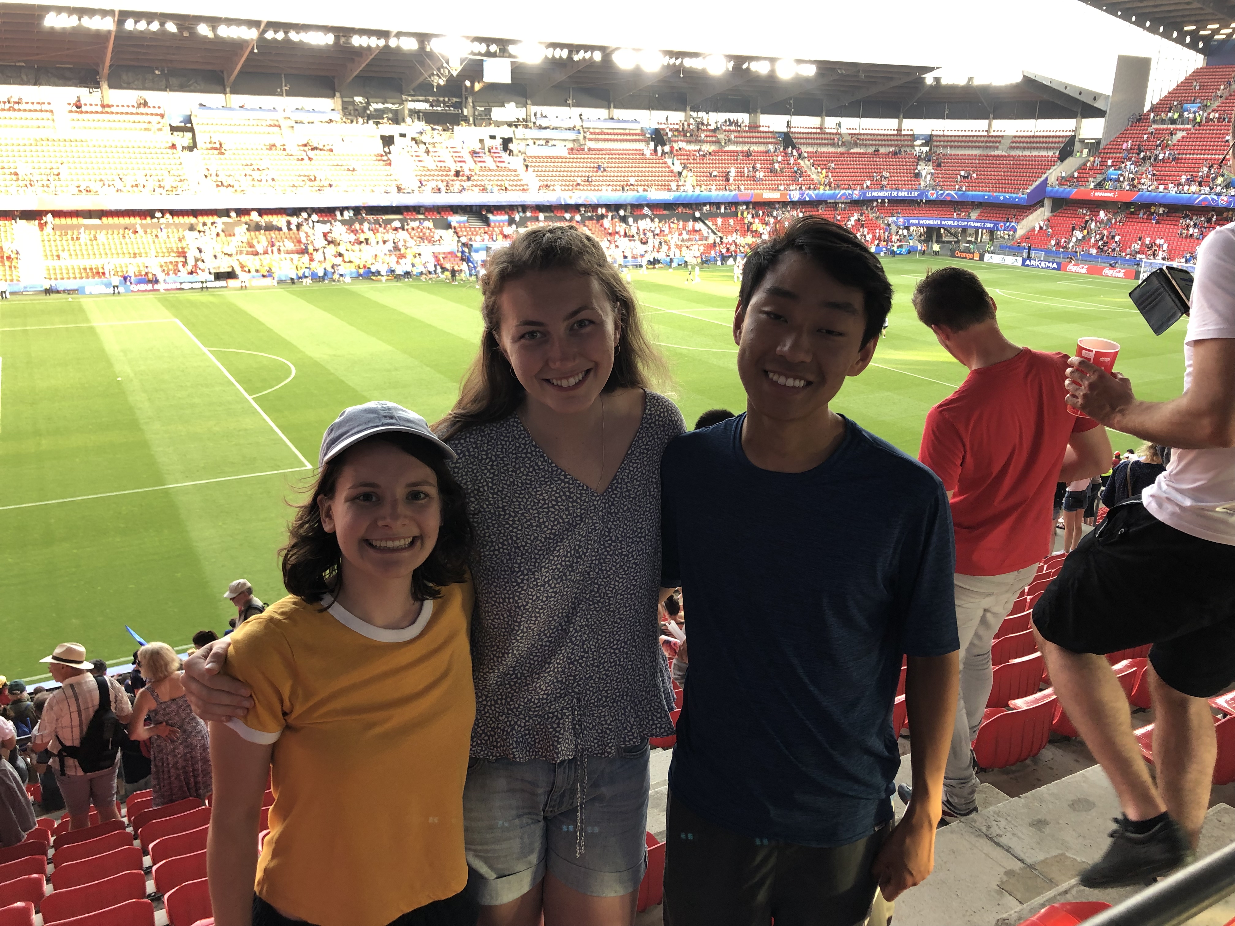 me and two friends at the soccer park