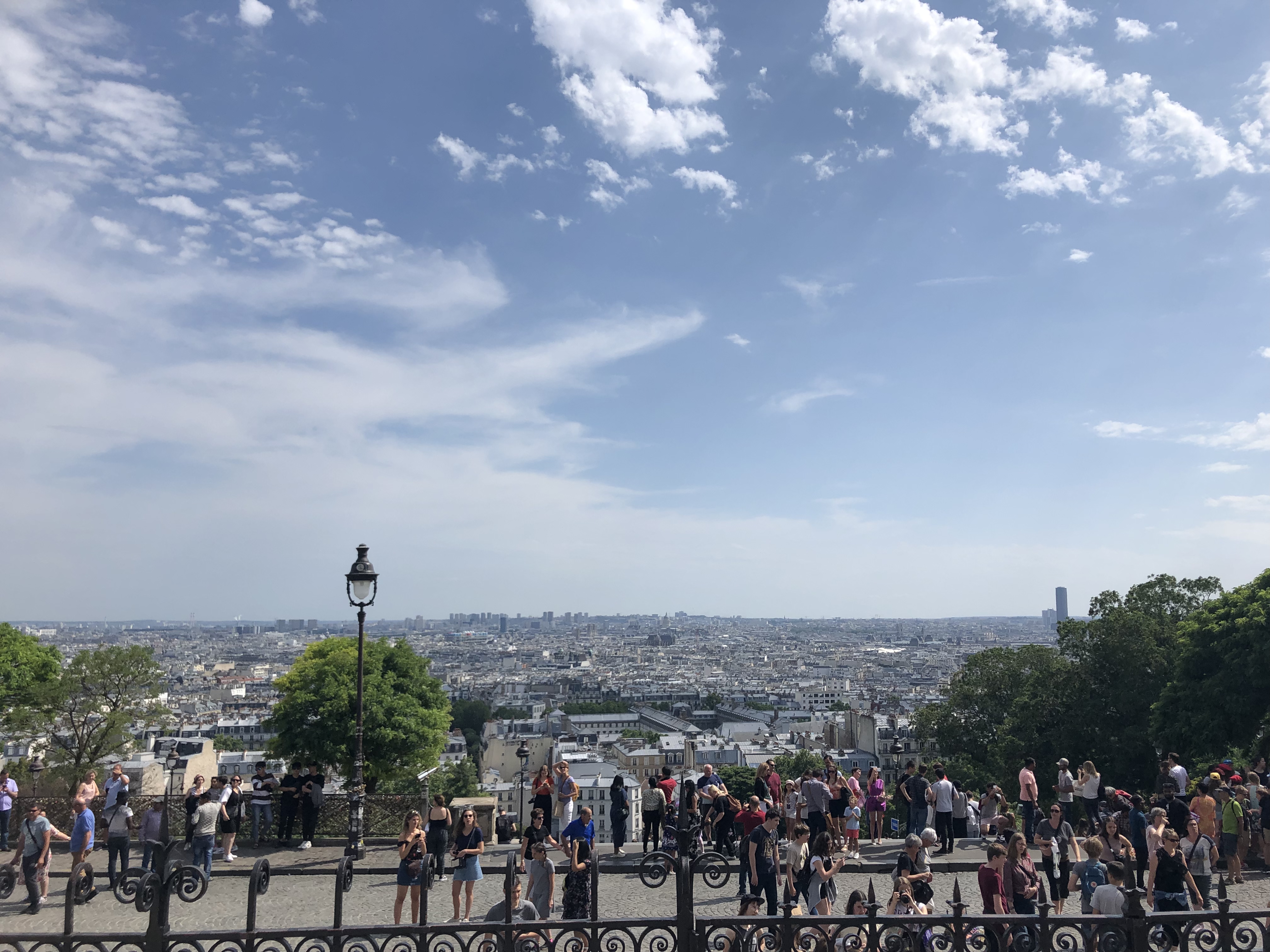 City of Paris with blue skies