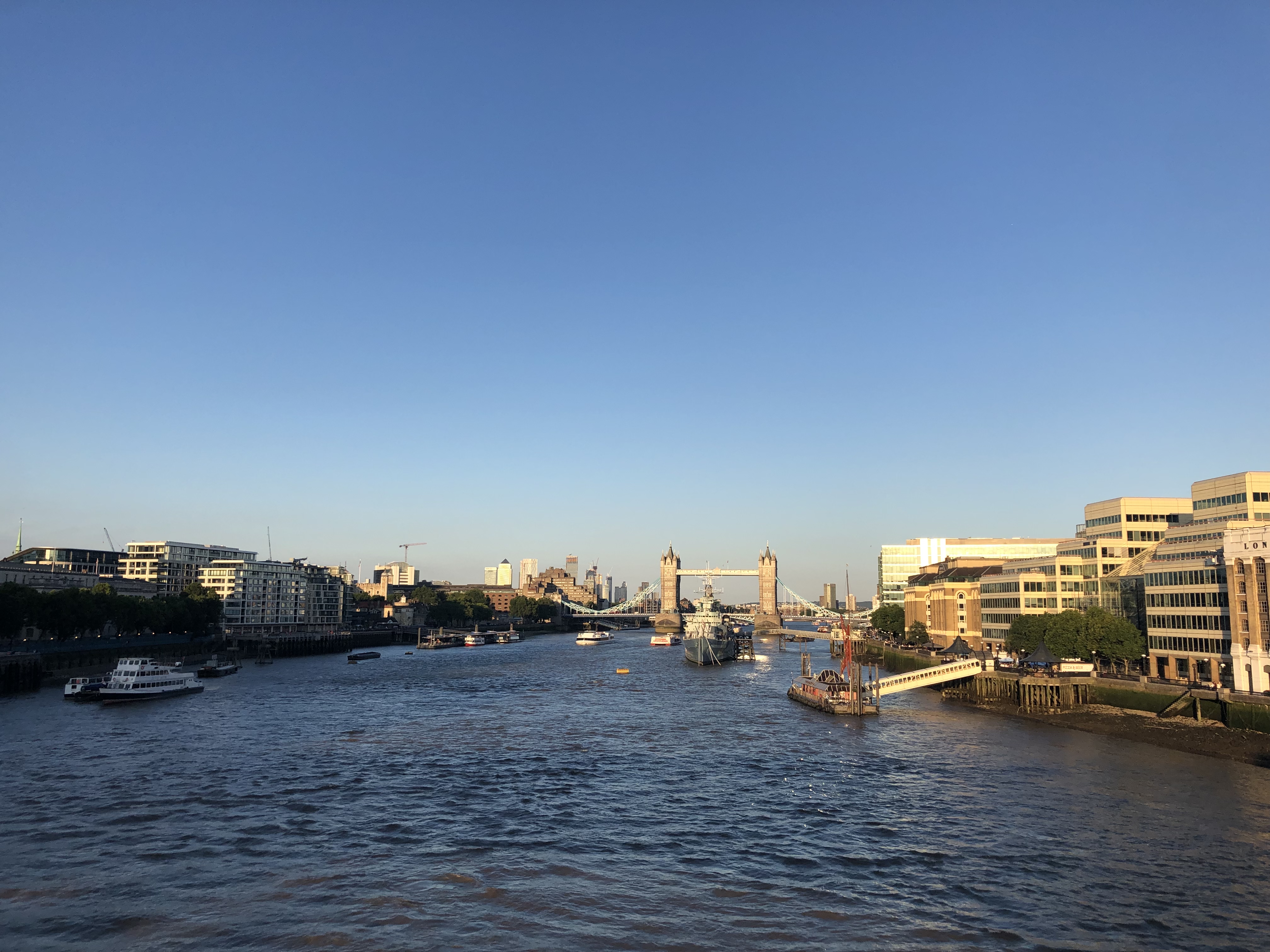 View of the River Thames and a bridge