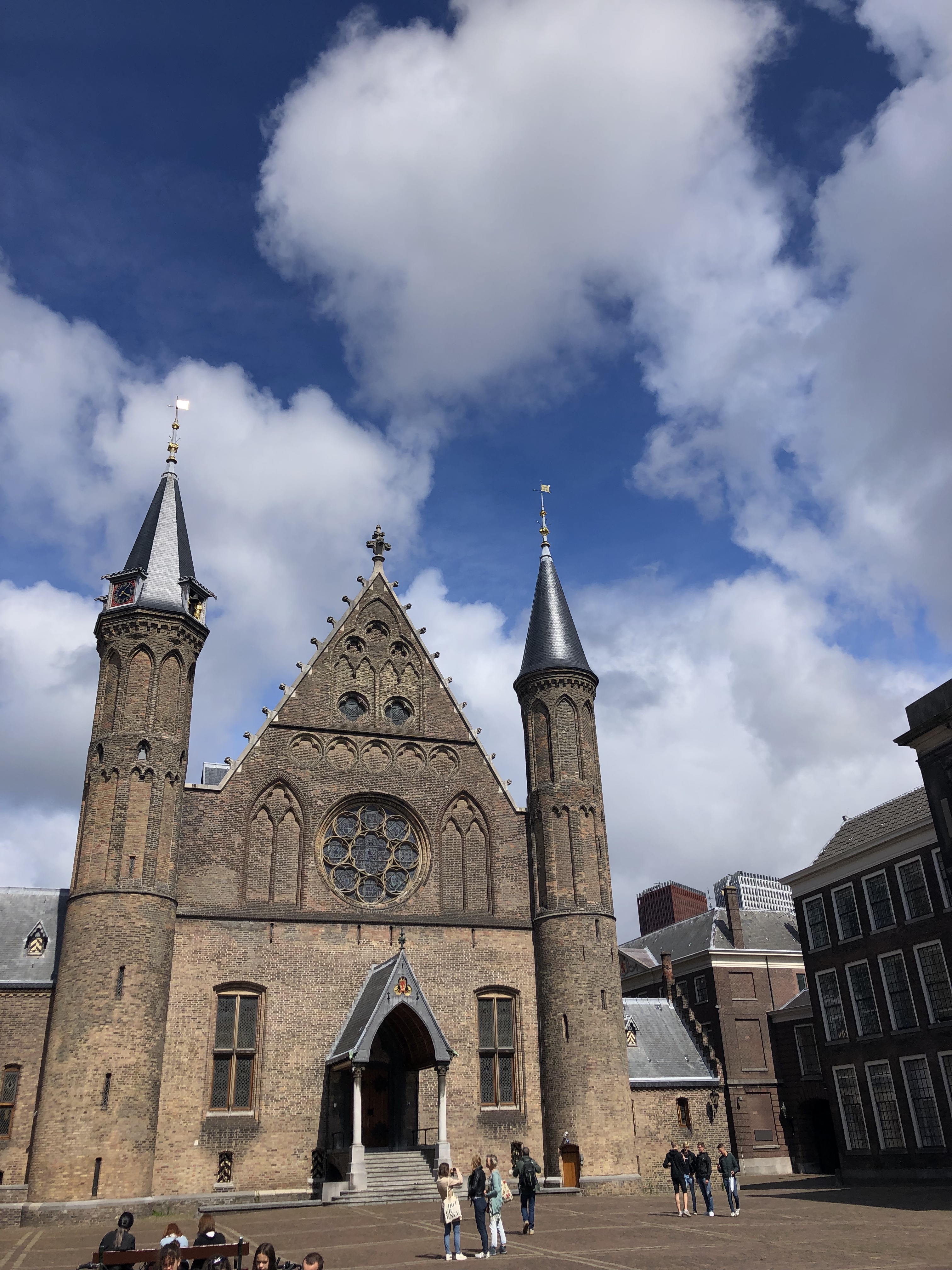 church in the hague with pretty blue skies